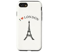 Divertente Europa Londra Gran Bretagna Torre Eiffel Parigi Custodia per iPhone SE (2020) / 7 / 8