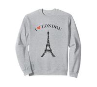 Divertente Europa Londra Gran Bretagna Torre Eiffel Parigi Felpa