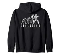 Divertente evoluzione di arti marziali Jiu Jitsu Karate Judo Budo Gi Felpa con Cappuccio