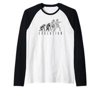 Divertente evoluzione di arti marziali Jiu Jitsu Karate Judo Budo Gi Maglia con Maniche Raglan