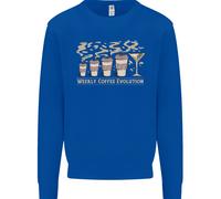 Divertente Evoluzione Settimanale Del Caffè All'Alcol Uomo Felpa Maglione