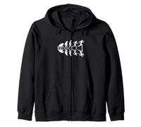 Divertente Evoluzione Umana Speed Run Sarcastico Felpa con Cappuccio