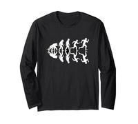 Divertente Evoluzione Umana Speed Run Sarcastico Maglia a Manica