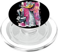 Divertente faccia di struzzo graffiti pop personaggio grafico uccello Pippo PopSockets PopGrip per MagSafe