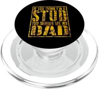 Divertente famiglia abbinata Think Im Stud Meet My Dad PopSockets PopGrip per MagSafe