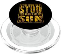 Divertente famiglia abbinata Think Im Stud Meet My Son PopSockets PopGrip per MagSafe