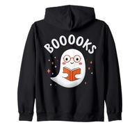 Divertente Fantasma Booooks Carino Book Lover Halloween Party Costume Felpa con Cappuccio