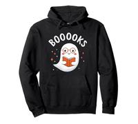 Divertente Fantasma Booooks Carino Book Lover Halloween Party Costume Felpa con Cappuccio