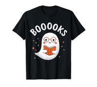 Divertente Fantasma Booooks Carino Book Lover Halloween Party Costume Maglietta