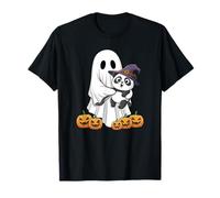 Divertente Fantasma Panda Zucca Halloween Bambini Uomo Donna Maglietta