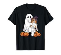 Divertente Fantasma Shetland Sheepdog Zucca Halloween Uomo Donna Maglietta