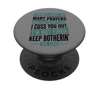 Divertente Fede cristiana Tante preghiere prima di sgridarti PopSockets PopGrip Adesivo