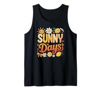 Divertente Felice Sunny Summer Days Primavera Groovy Donne Floreale Canotta