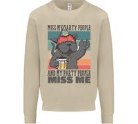 Divertente Felino Mi Mancano I Miei Amici Alcol Birra Uomo Felpa