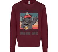 Divertente Felino Mi Mancano I Miei Amici Alcol Birra Uomo Felpa