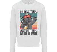 Divertente Felino Mi Mancano I Miei Amici Alcol Birra Uomo Felpa