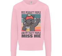 Divertente Felino Mi Mancano I Miei Amici Alcol Birra Uomo Felpa