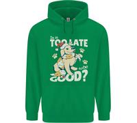 Divertente Felpa Per Bambini Con Cane Di Natale Troppo Tardi Per Essere Buoni