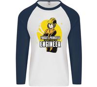Divertente Femminile Engineer Forget Princess Uomo L/S Baseball T-Shirt