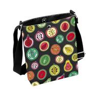 Divertente Femminile Frutta Regalo Frutta Vagina Crossbody Bag Vulva Frutta Regalo A Fette Regalo di Frutta Ostetricia Regalo Per Femminista, Frutta Nera