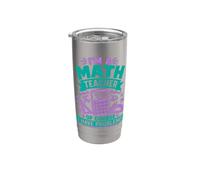 Divertente Femminile Matematica Insegnante Problemi Retro Scuola Donne Bicchiere termico in acciaio inox doppia parete