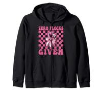 Divertente Fenicottero Ragazza Mamma Rosa Coquette Arco Zero Stormi Dati Felpa con Cappuccio