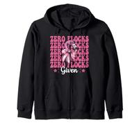 Divertente Fenicottero Ragazza Mamma Rosa Coquette Arco Zero Stormi Dati Felpa con Cappuccio