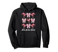 Divertente Fenicottero Ragazza Mamma Rosa Coquette Arco Zero Stormi Dati Felpa con Cappuccio