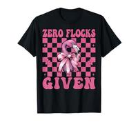 Divertente Fenicottero Ragazza Mamma Rosa Coquette Arco Zero Stormi Dati Maglietta