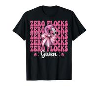 Divertente Fenicottero Ragazza Mamma Rosa Coquette Arco Zero Stormi Dati Maglietta