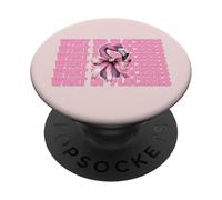 Divertente fenicottero ragazza mamma rosa Coquette Bow What Up Flockers PopSockets PopGrip Adesivo