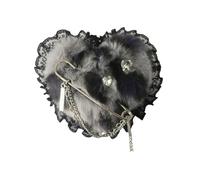Divertente fermaglio per capelli a forma di cuore con strass per donne gioielli leopardi modello