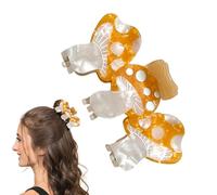 Divertente fermaglio per capelli a forma di fungo, tre fiocchi a fungo, forcina per capelli dall'aspetto elegante e chic, aggiunge lucentezza ai tuoi capelli e ti fa risaltare