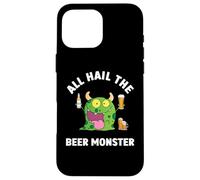 Divertente festa del papà Bere Tutto Hail The Beer Monster Custodia per iPhone 16 Pro Max
