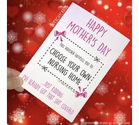 Divertente festa della scheda per la mamma per la mamma della mamma divertenti carta, carta per lei divertente scherzo voucher allattamento Home MUM PC258