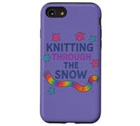 Divertente festa natalizia per lavorare a maglia attraverso la neve Custodia per iPhone SE (2020) / 7/8