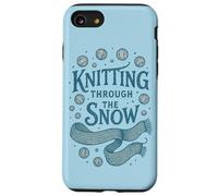 Divertente festa natalizia per lavorare a maglia attraverso la neve Custodia per iPhone SE (2020) / 7/8