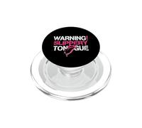 Divertente figura del discorso della lingua di avvertimento Slipper PopSockets PopGrip per MagSafe