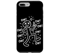Divertente figura stilizzata Ow Cartoon per dolore cronico umorismo meme Custodia per iPhone 7 Plus/8 Plus