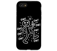 Divertente figura stilizzata Ow Cartoon per dolore cronico umorismo meme Custodia per iPhone SE (2020) / 7/8