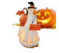 Divertente figurina fantasma | Decorazioni esterne illuminate per animali fantasma | Centrali da tavolo per giardino portico finestra casa infestata cappotto caminetto camera