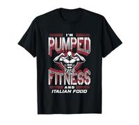 Divertente Fitness e Allenamento in Palestra per Gli Amanti del Cibo Italiano Maglietta