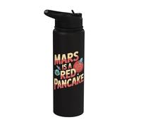 Divertente Flat Mars Society Stainless Steel Insulated Water Bottle