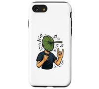 Divertente foglia di loto fumetto maschera pianta di loto gonna Custodia per iPhone SE (2020) / 7/8
