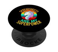 Divertente foglio di calcolo Are My Superpower Unicorn PopSockets PopGrip Adesivo