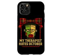 Divertente Frankenstein Il mio terapeuta odia ottobre Halloween Desi Custodia per iPhone 11 Pro
