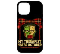 Divertente Frankenstein Il mio terapeuta odia ottobre Halloween Desi Custodia per iPhone 12 mini