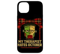 Divertente Frankenstein Il mio terapeuta odia ottobre Halloween Desi Custodia per iPhone 14 Plus