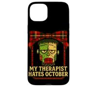 Divertente Frankenstein Il mio terapeuta odia ottobre Halloween Desi Custodia per iPhone 15 Plus