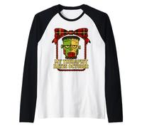 Divertente Frankenstein Il Mio terapeuta Odia Ottobre Halloween Desi Maglia con Maniche Raglan
